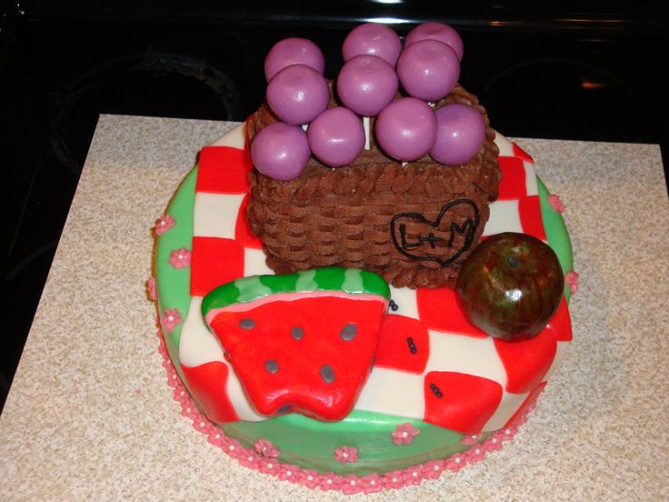 Picnic Basket Shower Cake Picnic Basket Shower Cake
