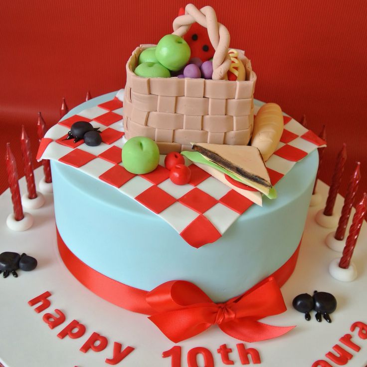 Picnic Birthday Party Cake Picnic Birthday Party Cake