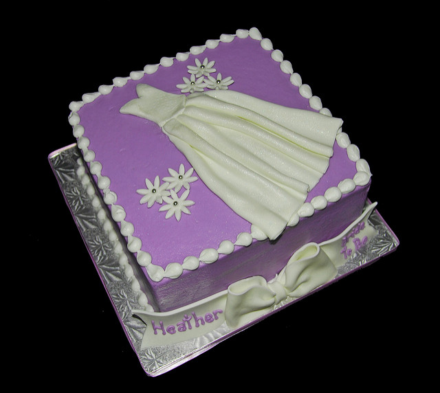 White and Purple Bridal Shower Cake White and Purple Bridal Shower Cake