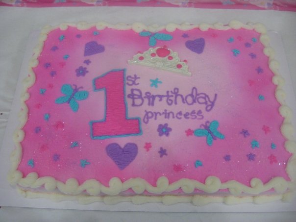 10 1st Birthday Sheet Cakes For Girls Photo Girls 1st Birthday