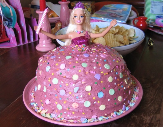 9 Easy Barbie Birthday Cakes Photo Easy Barbie Birthday Cake Ideas