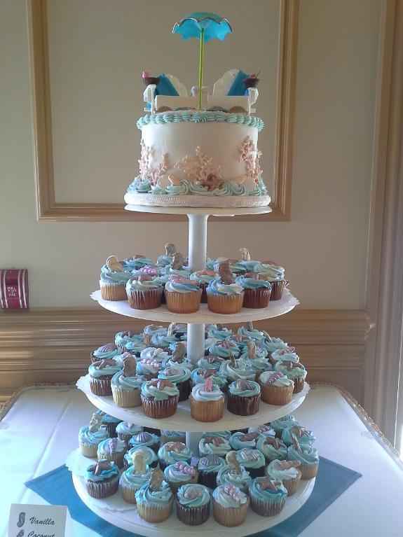 11 Beach Wedding Shower Cakes Designs Photo Beach Theme Bridal