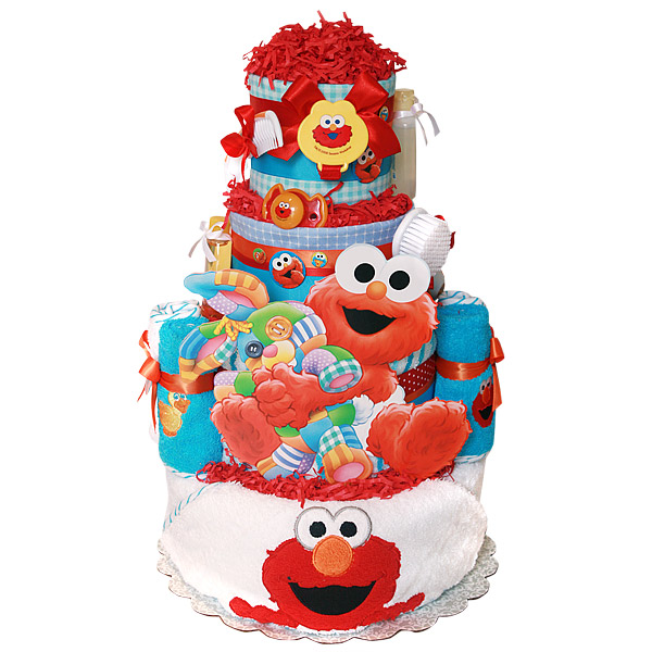 Elmo Baby Shower Diaper Cake