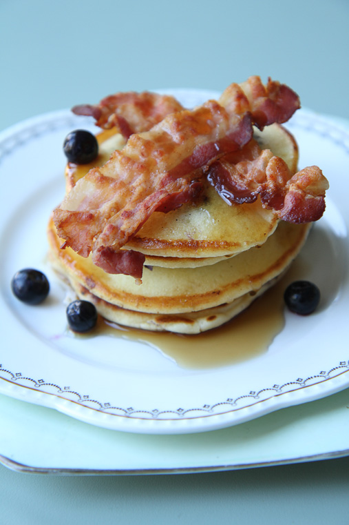 Pancakes and Bacon with Maple Syrup Pancakes and Bacon with Maple Syrup