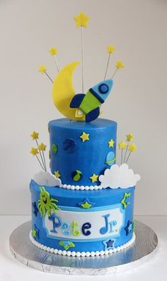 Space Baby Shower Cake Space Baby Shower Cake