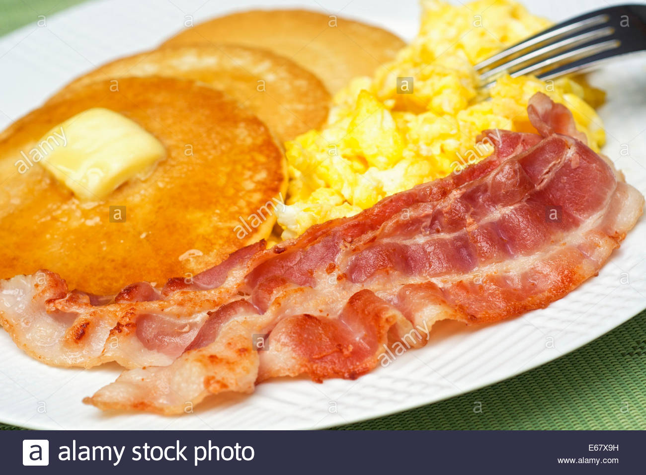Breakfast Pancake Eggs and Bacon Breakfast Pancake Eggs and Bacon