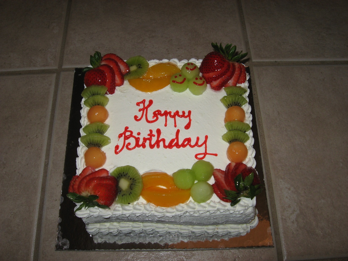 Cake Decoration with Fruits