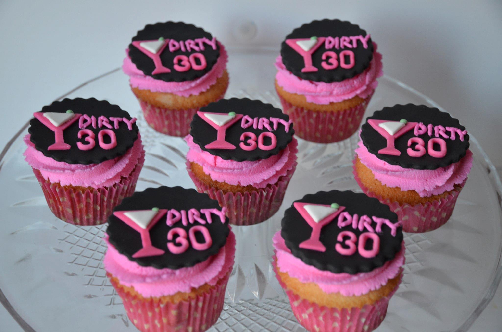 11 Photos of Dirty 30 Birthday Cupcakes.