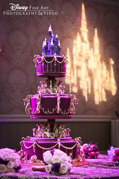 Disney Wedding Cake Purple