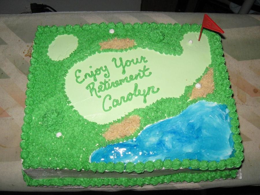 Golf Themed Retirement Cake Golf Themed Retirement Cake