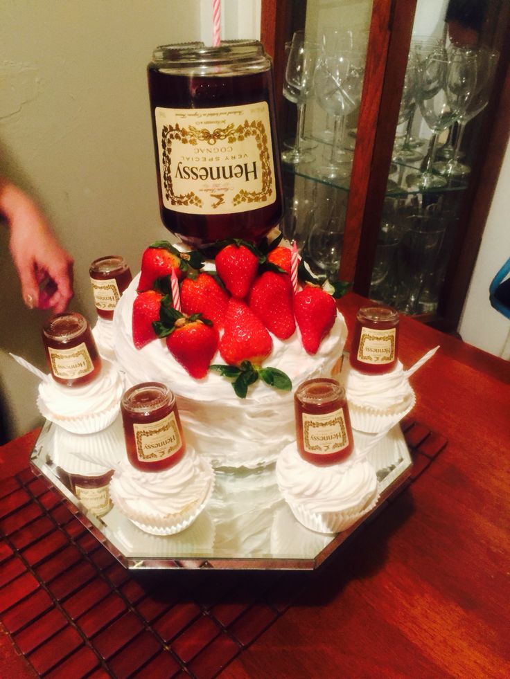 hennessy birthday cake cakes liquor cupcake cupcakes decorations recipe strawberry alcohol bottle gift weed adult bottles 21st baskets him bday
