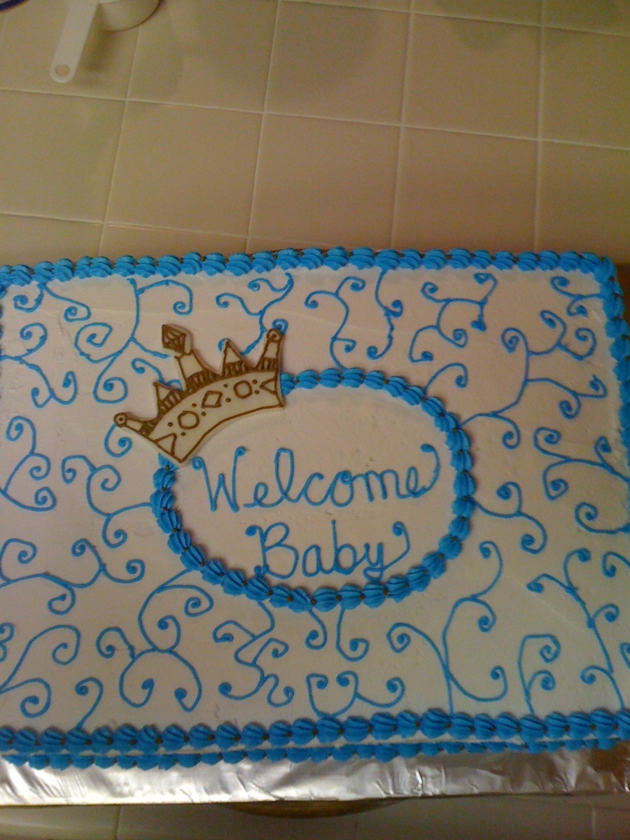 6 Prince Sheet Cakes Photo Little Baby Shower Cake