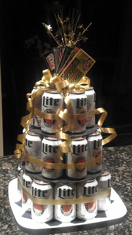 Beer Can Birthday Cake