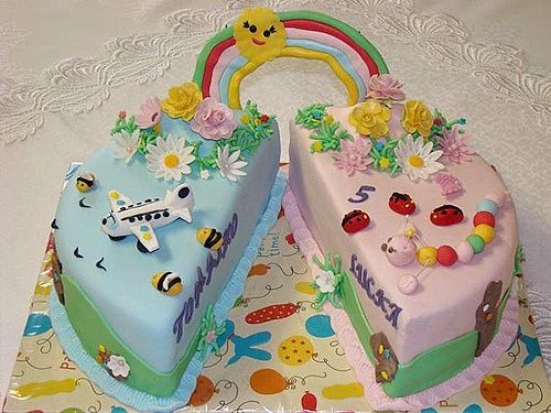 Boy Girl Twins Birthday Cakes