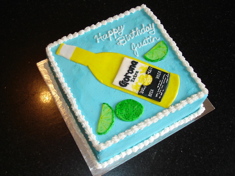 Corona Beer Themed Birthday Cakes