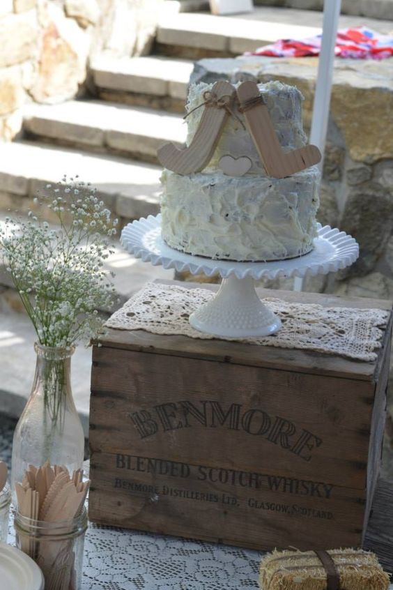 Country Themed Bridal Shower Cake
