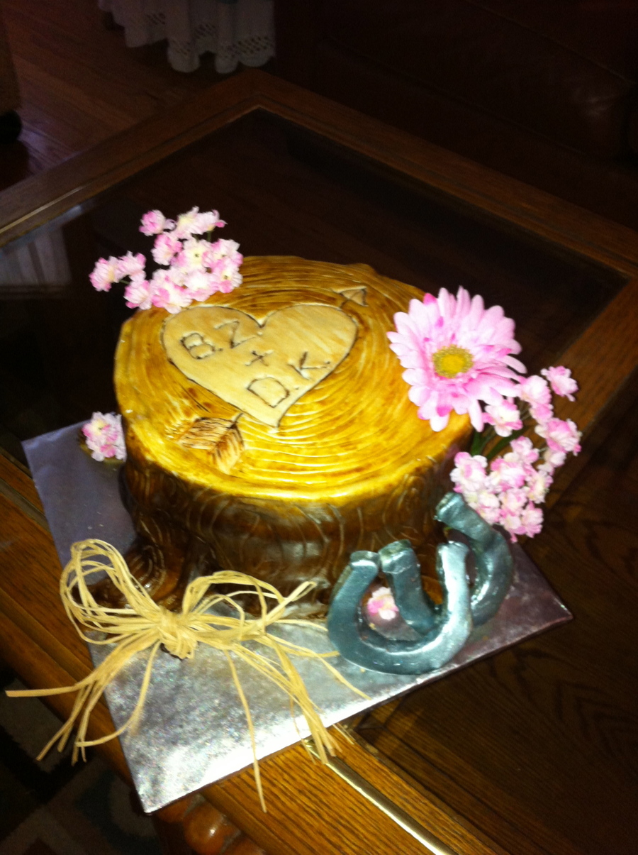 Country Themed Bridal Shower Cake