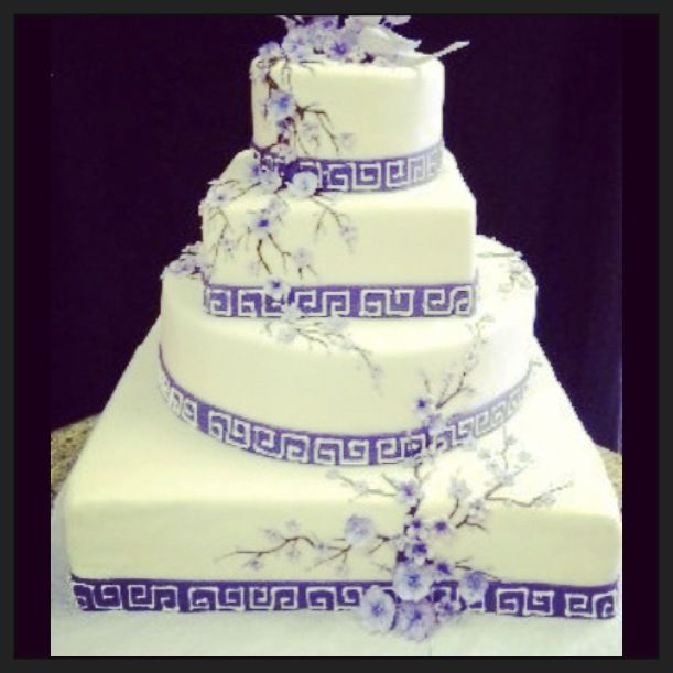 Greek-themed Wedding Cake Greek-themed Wedding Cake