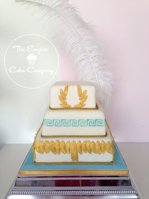 Greek-themed Wedding Cake Greek-themed Wedding Cake
