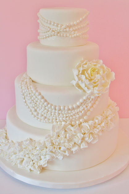 Pearls Wedding Cake Design Pearls Wedding Cake Design
