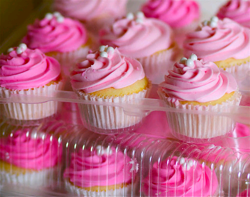 Pretty Pink Frosted Cupcakes