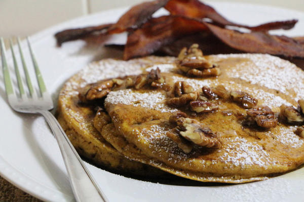 Pumpkin Pancakes with Butter Pecan Pumpkin Pancakes with Butter Pecan