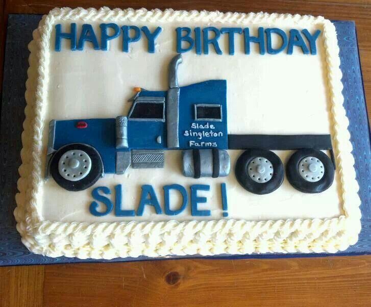 Semi Truck Birthday Cake Semi Truck Birthday Cake