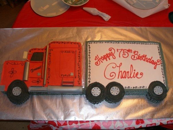 Semi Truck Birthday Cake Semi Truck Birthday Cake