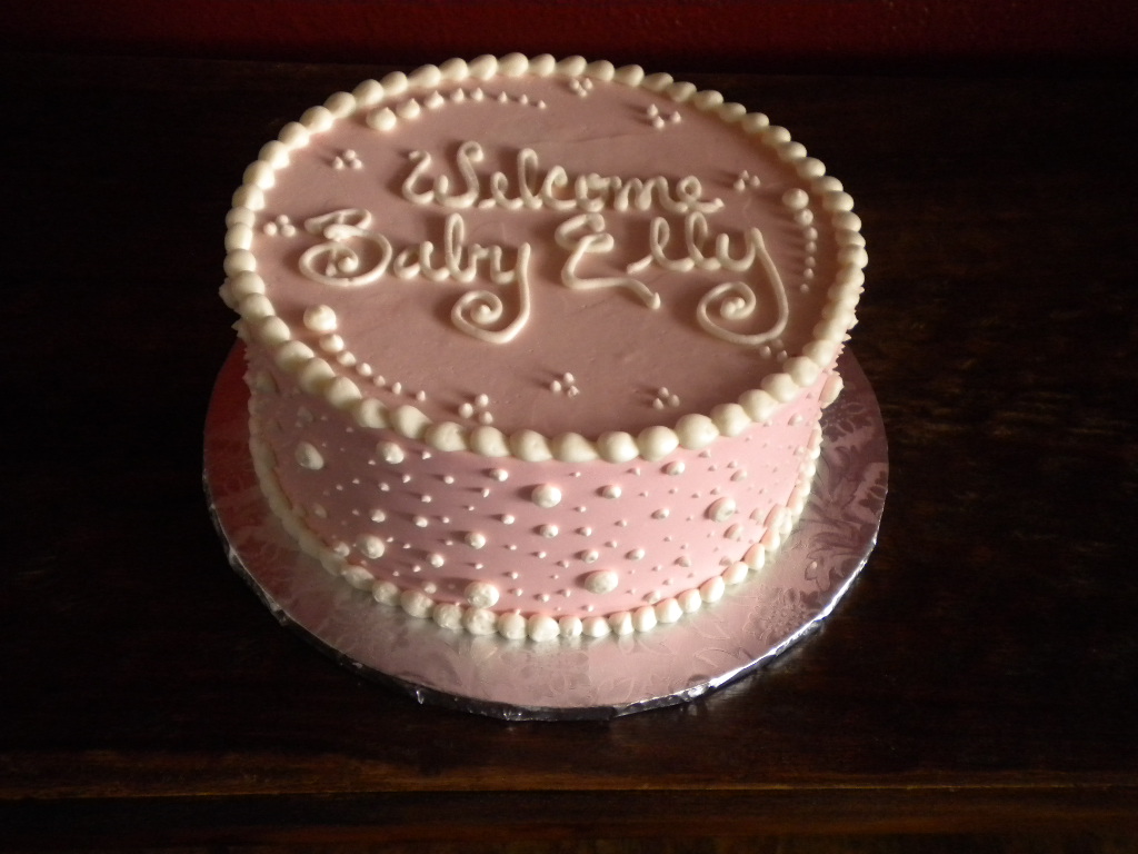 Simple Elegant Baby Shower Cake