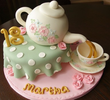 Tea Party Birthday Cake