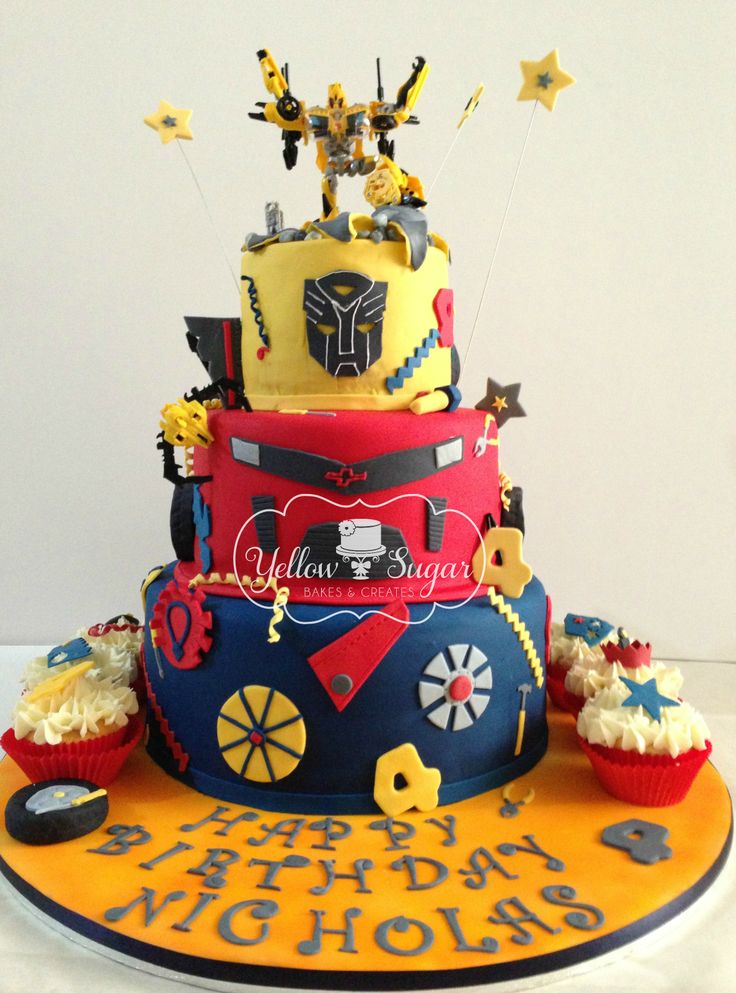 Transformers Birthday Cake Transformers Birthday Cake