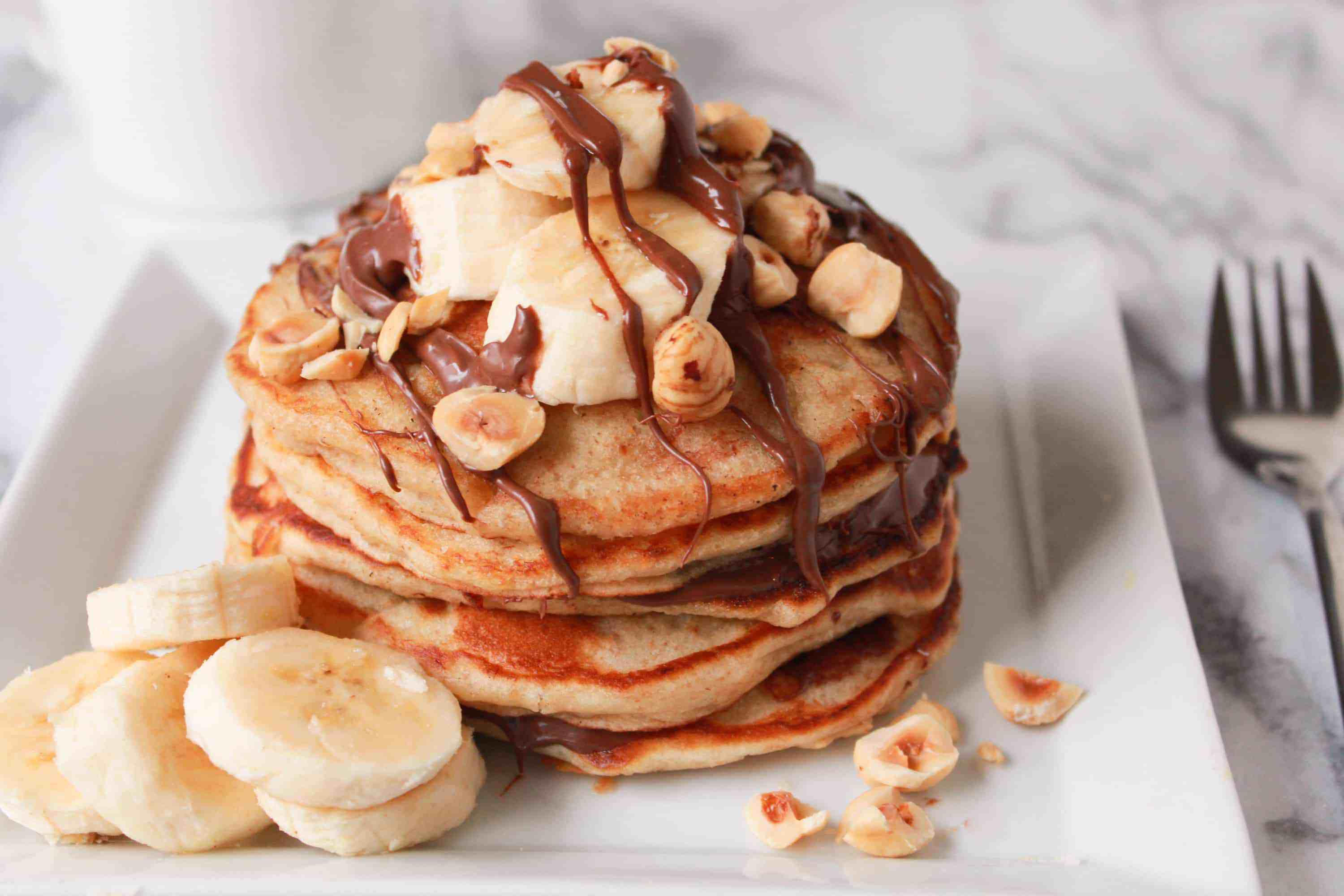 Banana Nutella Pancakes Banana Nutella Pancakes