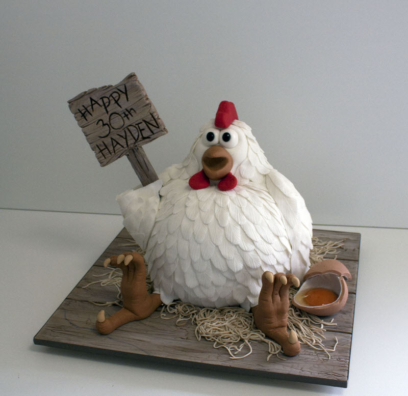 Chicken Birthday Cake