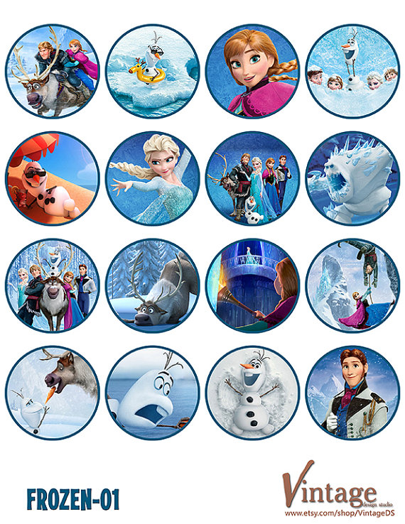 11 Disney Frozen Cupcakes Toppers Templets Photo - Free Printable