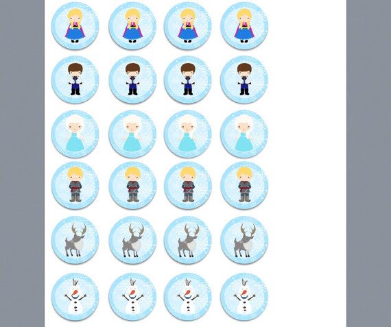 11 Disney Frozen Cupcakes Toppers Templets Photo - Free Printable