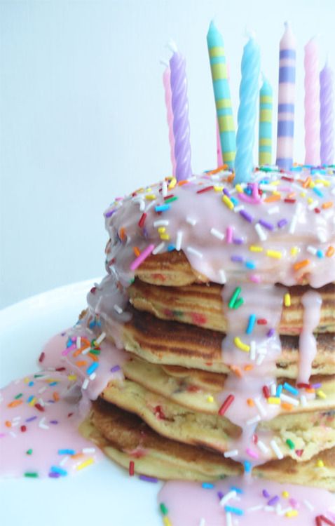 Rainbow Birthday Pancake Cake Rainbow Birthday Pancake Cake