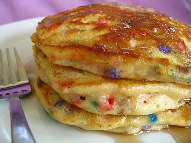 Rainbow Confetti Pancakes Rainbow Confetti Pancakes