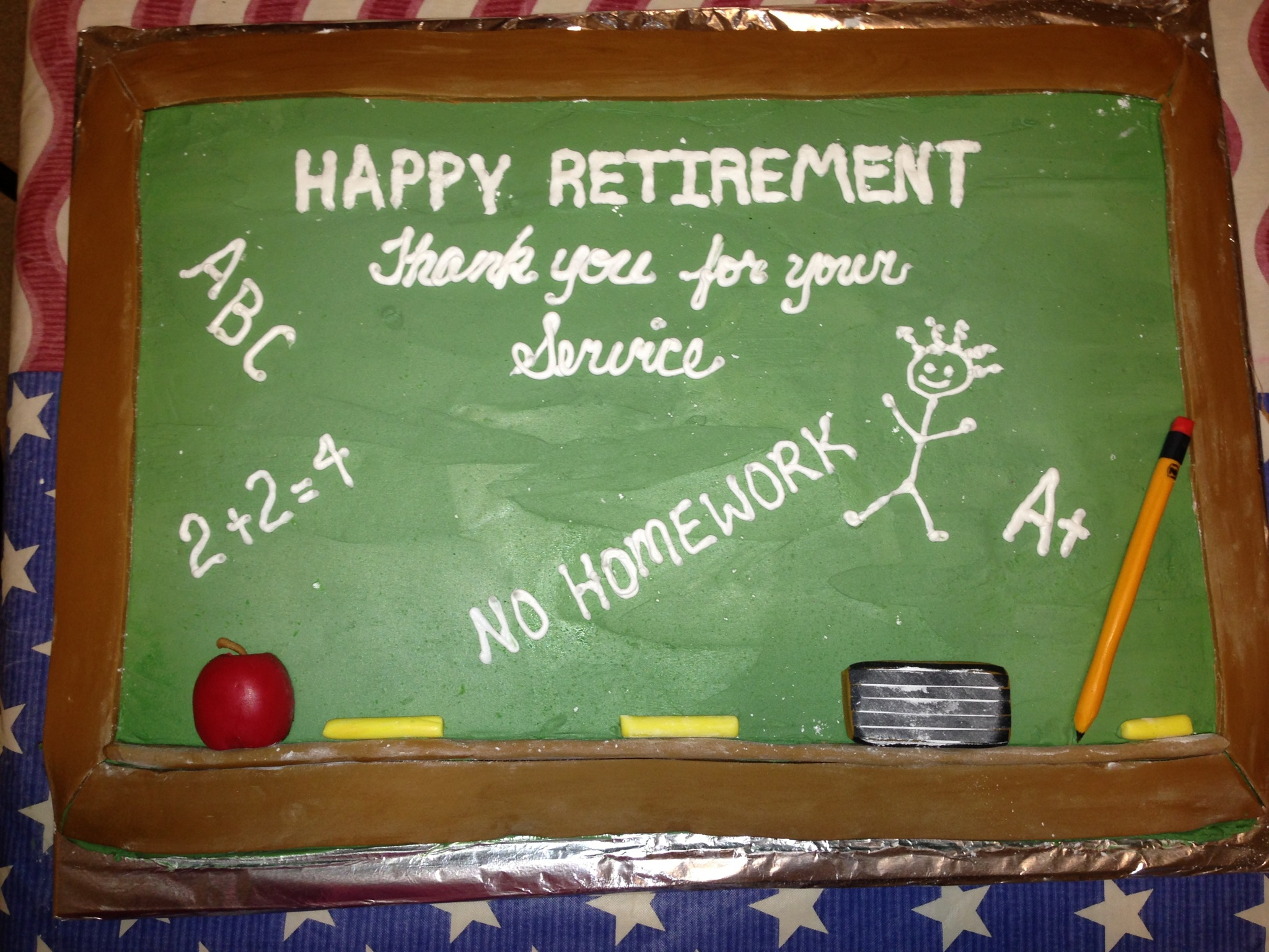 School Retirement Sheet Cake School Retirement Sheet Cake