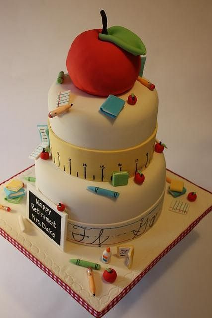 School Teacher Retirement Cake School Teacher Retirement Cake