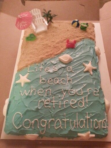 Beach Themed Retirement Cake Beach Themed Retirement Cake