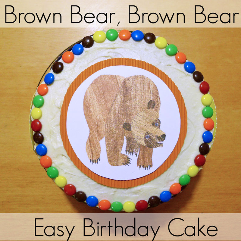 Brown Bear Birthday Cake