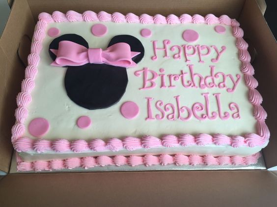 Minnie Mouse Birthday Sheet Cakes Minnie Mouse Birthday Sheet Cakes
