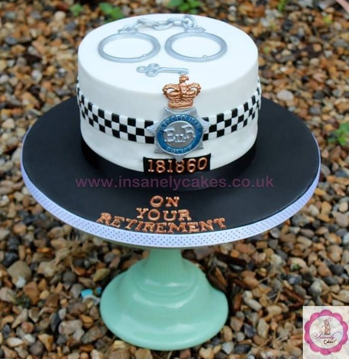 Police Theme Retirement Cake Police Theme Retirement Cake