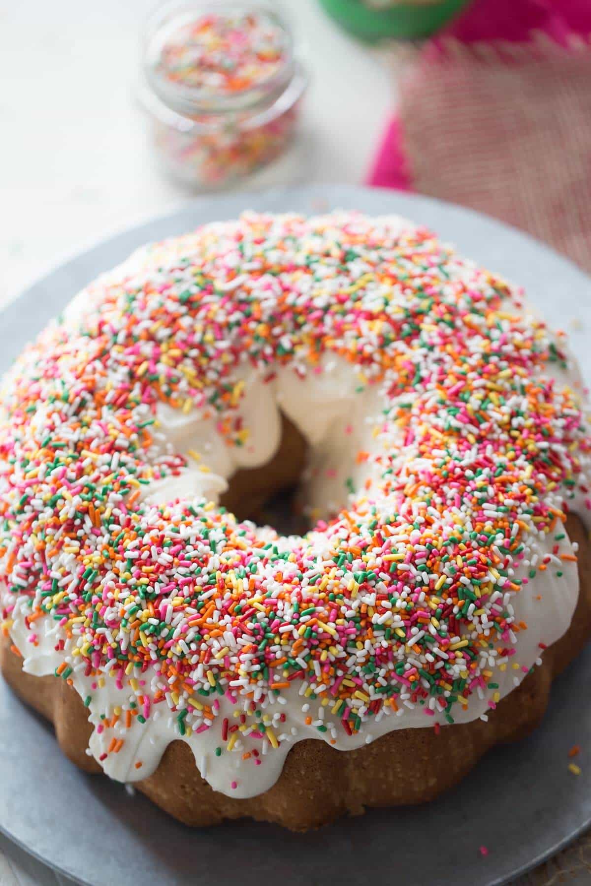 Sugar Cookie Frosted Bundt Cake