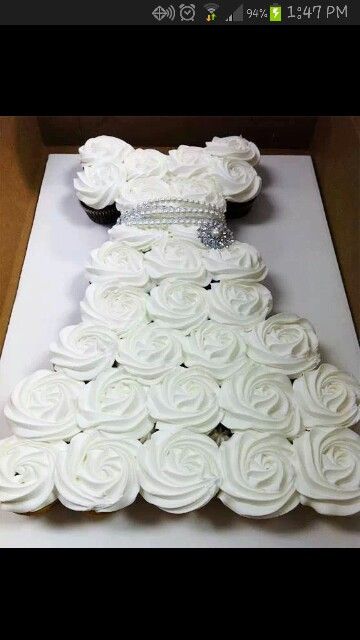 Wedding Dress Cupcake Cake Wedding Dress Cupcake Cake