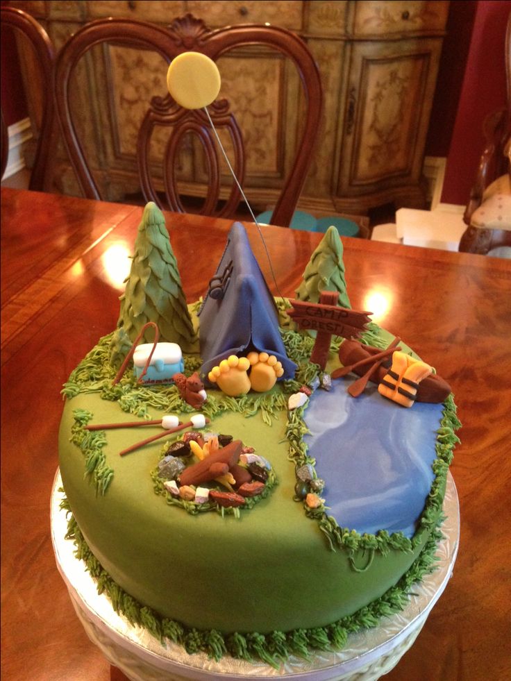 Camping Birthday Cake Ideas