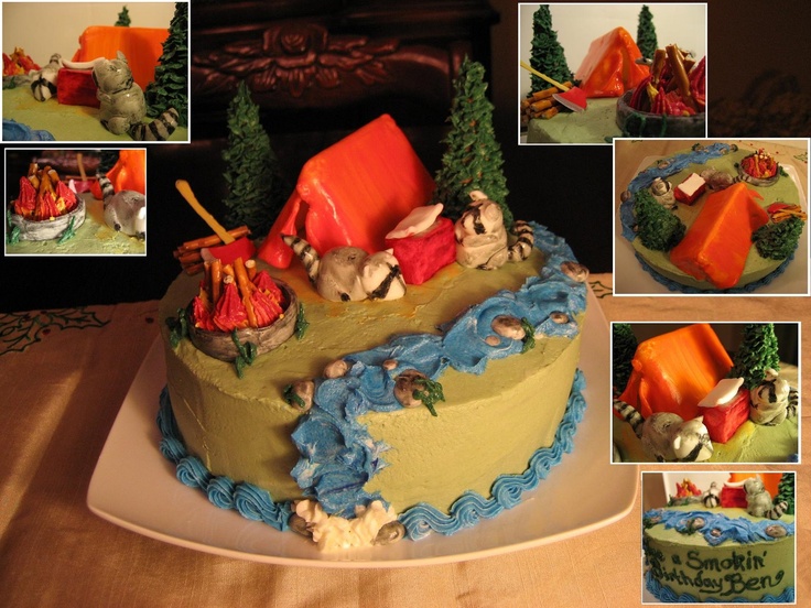 Camping Birthday Party Cake