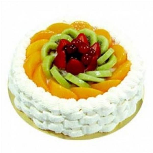 Fruit Cake with Flowers Fruit Cake with Flowers