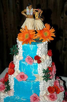 Hawaiian Themed Wedding Cake Hawaiian Themed Wedding Cake