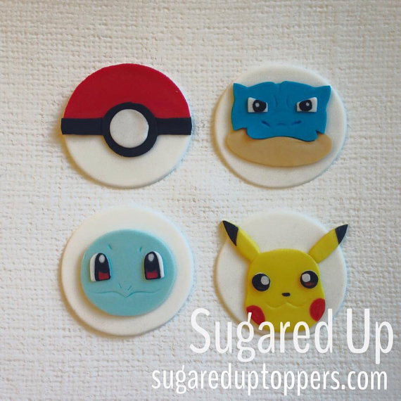 Pokemon Fondant Cupcake Toppers